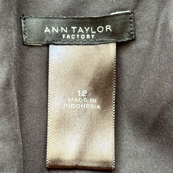 Ann Taylor Wool Blend Straight Skirt Black Blue Tweed Lined Mini Skirt - Picture 10 of 11